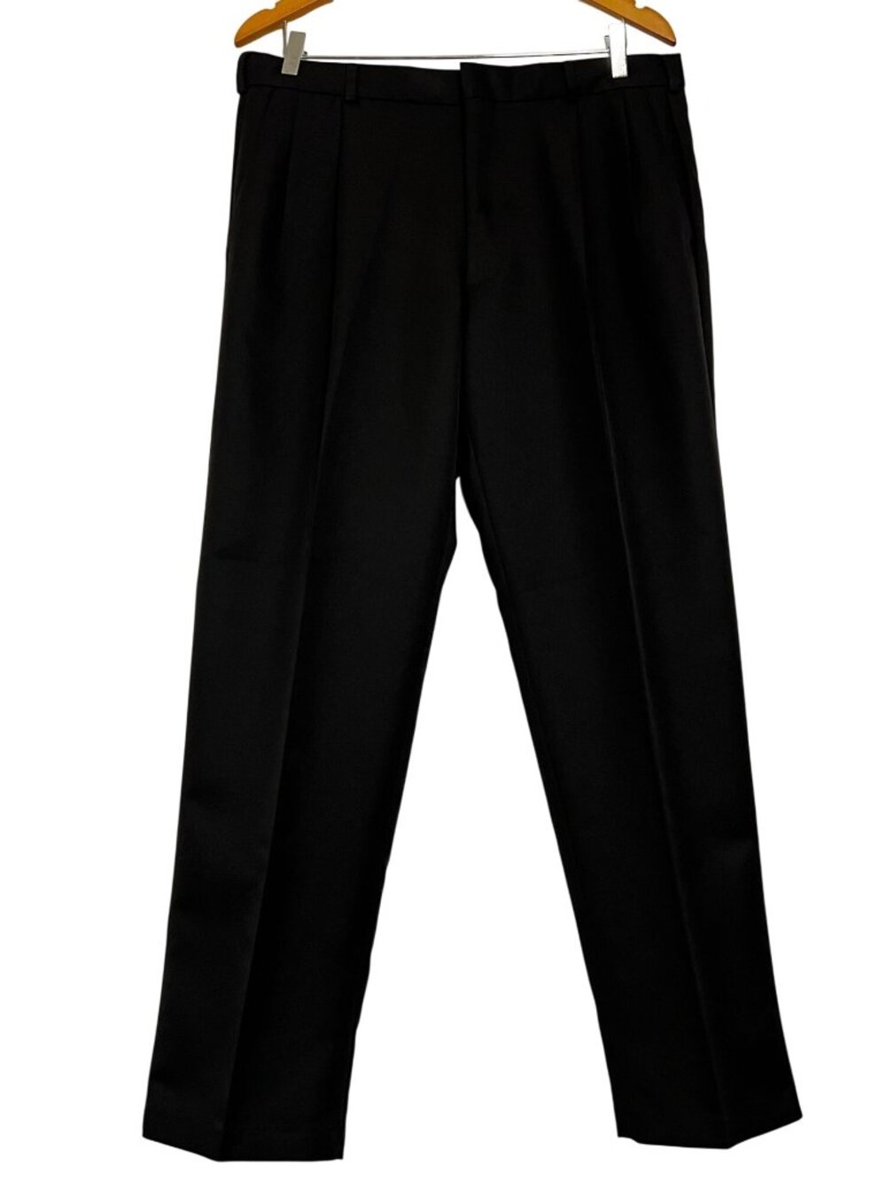 Dockers Mens Black Dress Pants 34x30 Classic Fit  Pleated Front Office/Business